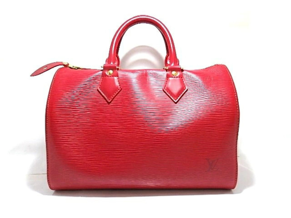 LOUIS VUITTON Speedy handbag Epi leather Castilian Red
